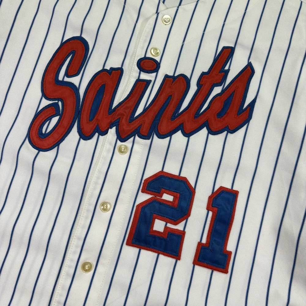 Vintage Saints Minor league Baseball Pinstripe Jersey Size 48 XL Wilson - Picture 2 of 9